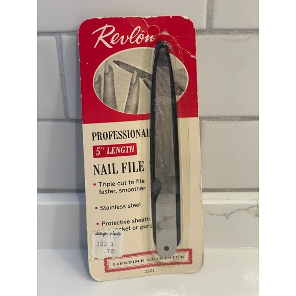 Revlon Other - Vintage Revlon Professional Nail File 5" Triple Cut Stainless Steel 2321 New